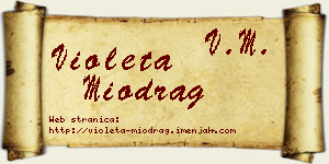 Violeta Miodrag vizit kartica